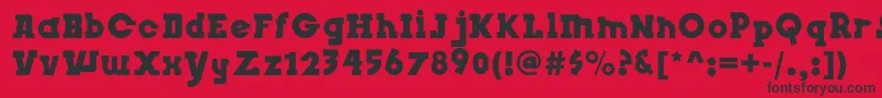 InsightIssue Font – Black Fonts on Red Background