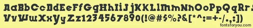 InsightIssue Font – Black Fonts on Yellow Background