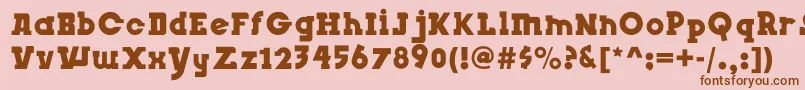 InsightIssue Font – Brown Fonts on Pink Background