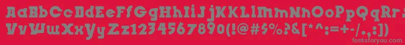 フォントInsightIssue – 赤い背景に灰色の文字