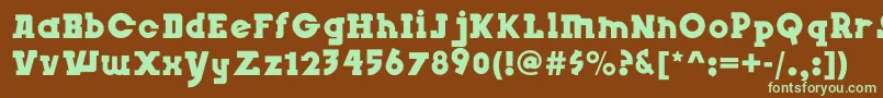 InsightIssue Font – Green Fonts on Brown Background