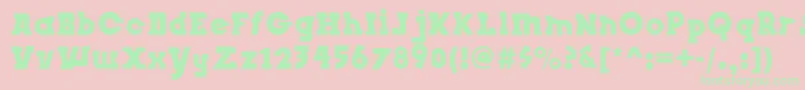 InsightIssue Font – Green Fonts on Pink Background