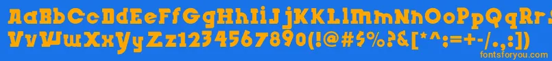 InsightIssue Font – Orange Fonts on Blue Background