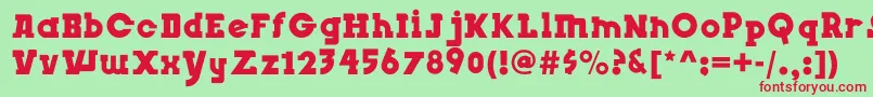 InsightIssue Font – Red Fonts on Green Background