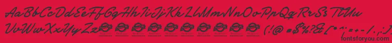 SocietyeditorPersonalUse Font – Black Fonts on Red Background