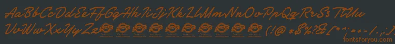 SocietyeditorPersonalUse Font – Brown Fonts on Black Background
