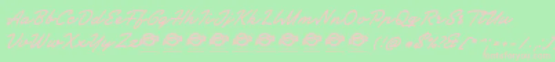 SocietyeditorPersonalUse Font – Pink Fonts on Green Background