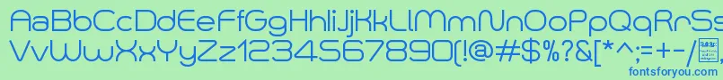 SmushDemo Font – Blue Fonts on Green Background