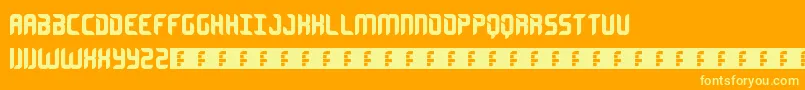 Police Encrypted – polices jaunes sur fond orange