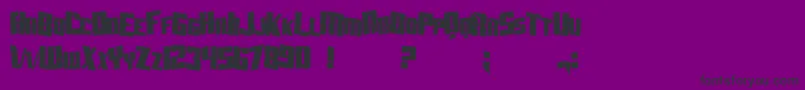 SfAftershockDebrisCondensed Font – Black Fonts on Purple Background