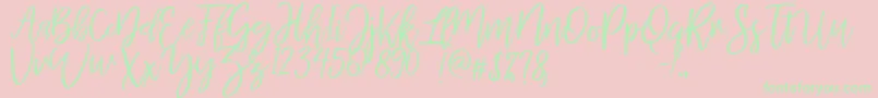 MellonyDryBrush Font – Green Fonts on Pink Background