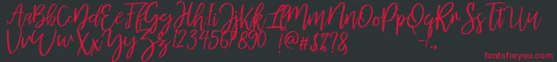 MellonyDryBrush Font – Red Fonts on Black Background