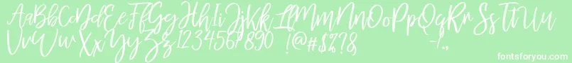 MellonyDryBrush Font – White Fonts on Green Background