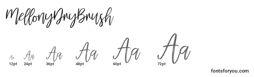 MellonyDryBrush Font Sizes