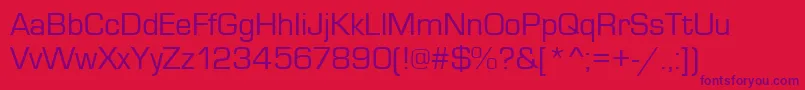 Eurostilet Font – Purple Fonts on Red Background