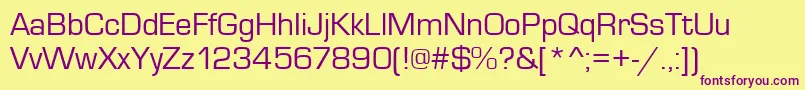 Eurostilet Font – Purple Fonts on Yellow Background
