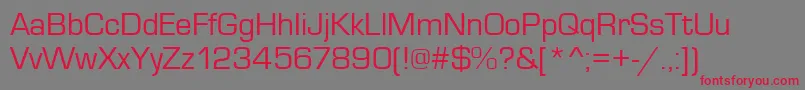 Eurostilet Font – Red Fonts on Gray Background
