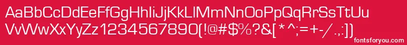 Eurostilet Font – White Fonts on Red Background