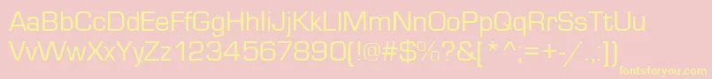 Eurostilet Font – Yellow Fonts on Pink Background
