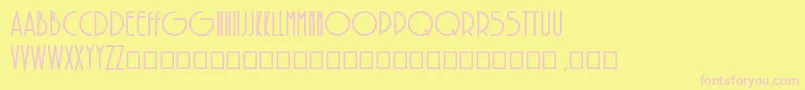フォントSolarBold – ピンクのフォント、黄色の背景