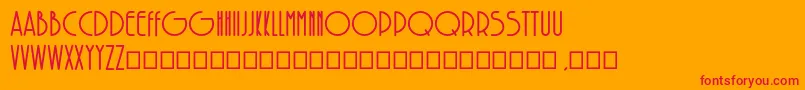 Czcionka SolarBold – czerwone czcionki na pomarańczowym tle
