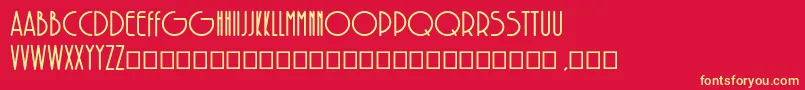 SolarBold-fontti – keltaiset fontit punaisella taustalla
