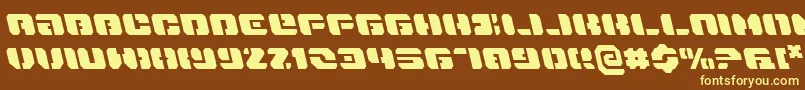 Danstargatel-fontti – keltaiset fontit ruskealla taustalla