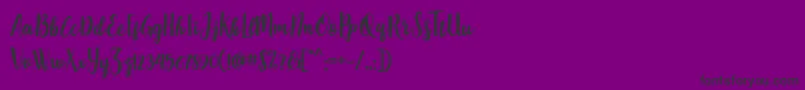 PequeScriptDemo Font – Black Fonts on Purple Background