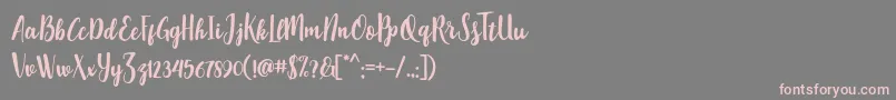 PequeScriptDemo Font – Pink Fonts on Gray Background