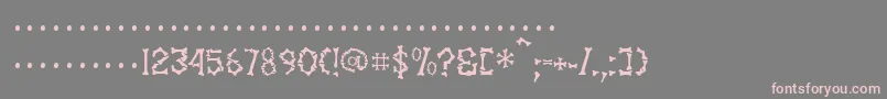 フォントSettervkBlack – 灰色の背景にピンクのフォント