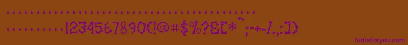 SettervkBlack Font – Purple Fonts on Brown Background
