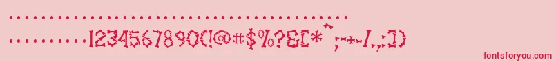 SettervkBlack Font – Red Fonts on Pink Background