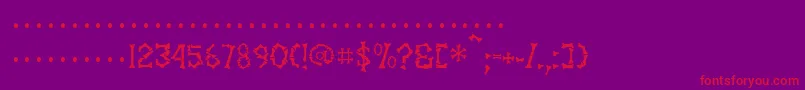 Police SettervkBlack – polices rouges sur fond violet
