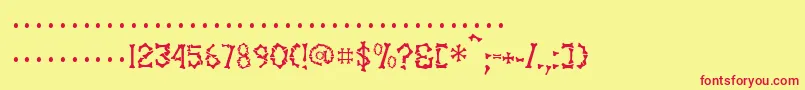 SettervkBlack Font – Red Fonts on Yellow Background
