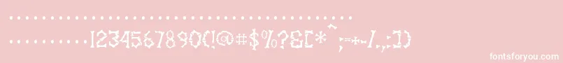 SettervkBlack-Schriftart – Weiße Schriften auf rosa Hintergrund