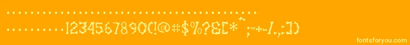 SettervkBlack Font – Yellow Fonts on Orange Background