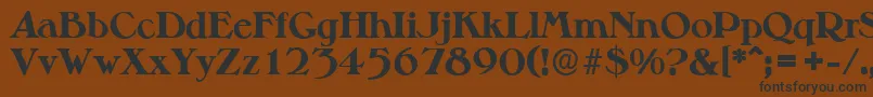 MelbourneserialXboldRegular Font – Black Fonts on Brown Background