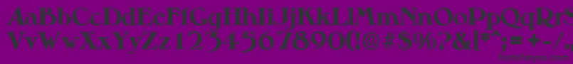 MelbourneserialXboldRegular Font – Black Fonts on Purple Background