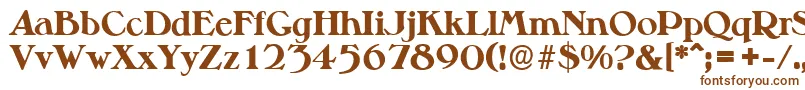 MelbourneserialXboldRegular-Schriftart – Braune Schriften auf weißem Hintergrund