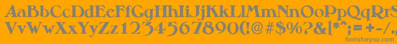 MelbourneserialXboldRegular Font – Gray Fonts on Orange Background