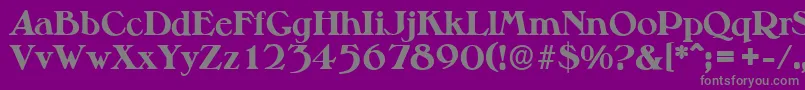 MelbourneserialXboldRegular Font – Gray Fonts on Purple Background