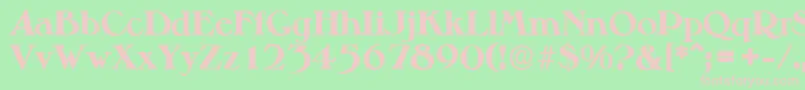 MelbourneserialXboldRegular Font – Pink Fonts on Green Background