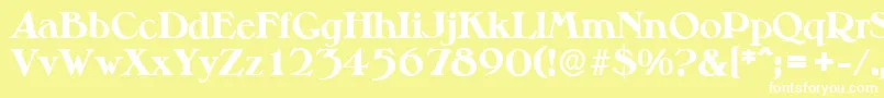 MelbourneserialXboldRegular Font – White Fonts on Yellow Background