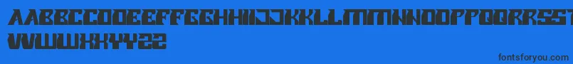 RollerBlade Font – Black Fonts on Blue Background