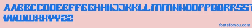 RollerBlade Font – Blue Fonts on Pink Background