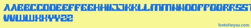 RollerBlade Font – Blue Fonts on Yellow Background