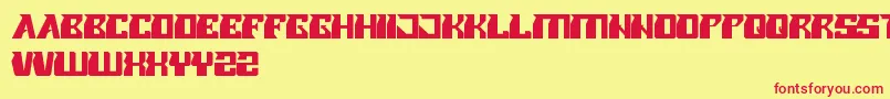 RollerBlade Font – Red Fonts on Yellow Background