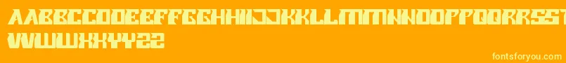 RollerBlade Font – Yellow Fonts on Orange Background