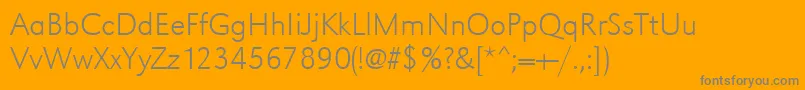 Urwgrotesktextlig Font – Gray Fonts on Orange Background