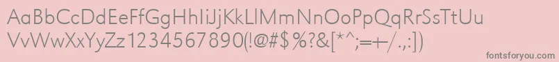 Urwgrotesktextlig-Schriftart – Graue Schriften auf rosa Hintergrund